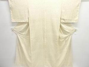 未使用品　松葉格子模様小紋着物